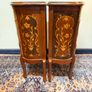 FLASH SALE ! Was 450 now 380 ! Nice Pair of Marquetry Inlay Bedside Lockers / Nightstands Image 5