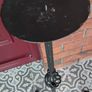 2 x long black candlesticks, slight damage from use at top as shown Image 6