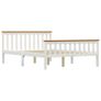 Bed Frame with 2 Drawers White Solid Pine Wood 140x200 cm Image 3