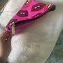 Skinny Dip clutch handbag pink and kiss pattern Image 5