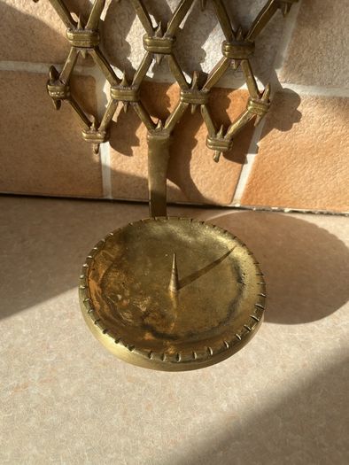 Vintage Solid brass sconce Wall Mount Pillar Candle holder