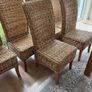 6 Wicker Dining chairs Image 3