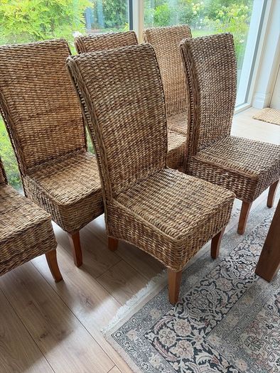 6 Wicker Dining chairs