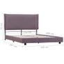 Bed Frame Taupe Fabric 135x190 cm Image 7