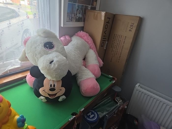 Big Unicorn teddy & Mickey Mouse