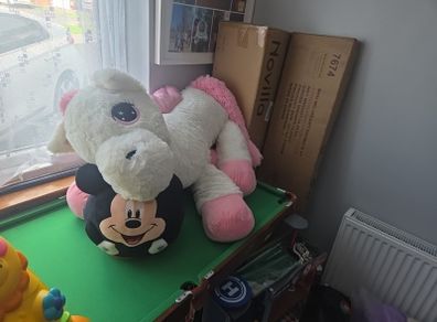 Big Unicorn teddy & Mickey Mouse