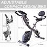 4-IN-1 Exercise Bikes for Home Use, Folding Indoor Stationary Cycling Bike with Arm/Leg Workout Bands,16 Levels Magnetic Resistance Fitness Bicycle with Hand Pulse and Phone/Tablet Holder Image 2