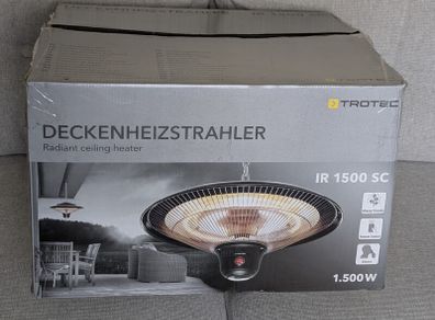 Hanging Infrared Patio Heater - Trotec IR 1500 SC 1500W - Working