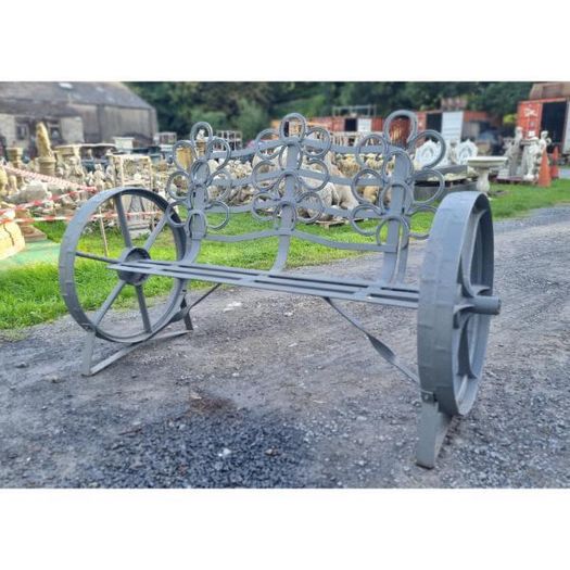 Cart Wheel Bench Grey KAS1361