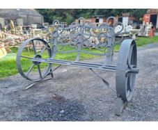 Cart Wheel Bench Grey KAS1361