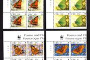 2005 Ireland Fauna &amp; Flora Butterflies Commemorative Stamps Plate Blocks 1A1A1A1A Mint Never Hinged (MNH)