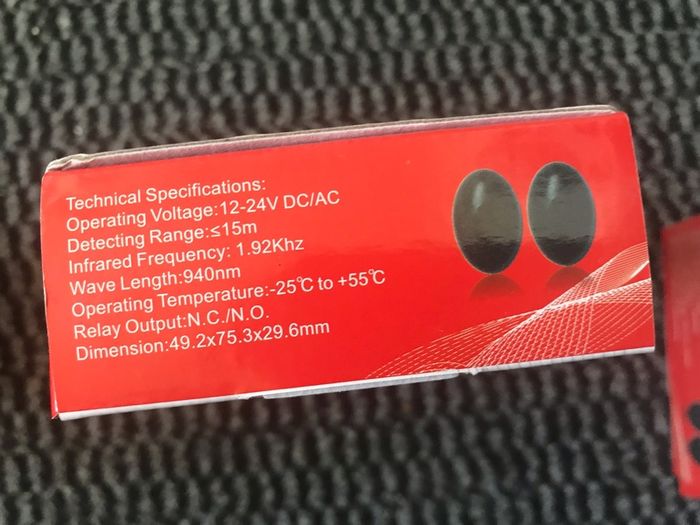 infraread beam sensor for gates and barrier or electrical doors 15 euro per  box ( box has a pair infrared)