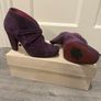 Purple suede ankle boots Image 4