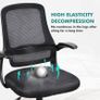 Adjustable ergonomic mesh swivel chair, office and study seat with lumbar support, height adjustment, 360 rotation, 90 flip-up armrests for home office(Black) Image 4
