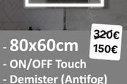 LED Bathroom Mirror Antifog Makeup Defogger