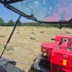 Square bales of hay and Straw