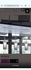 3 light ceiling pendant brand new unopened