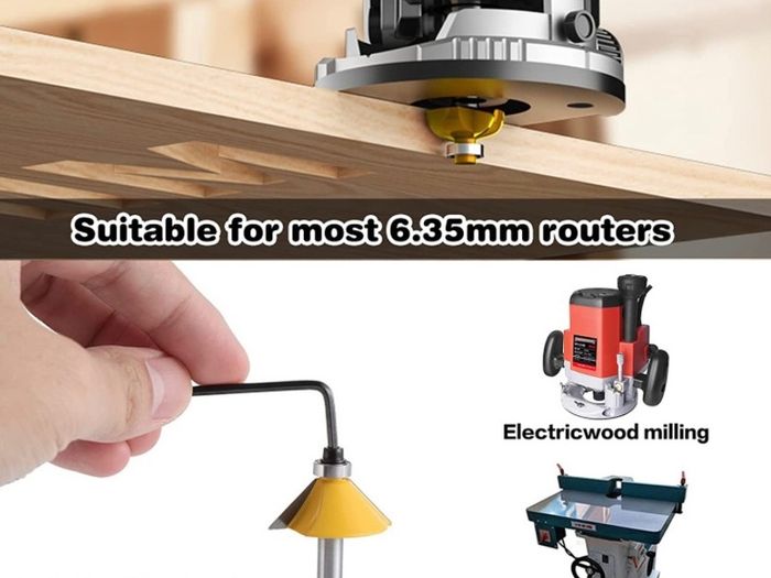 12 PCS 6.35mm 1/4 Inch Shank Tungsten Carbide Tipped Router Bit Set with Wrench (FREE POSTAGE)
