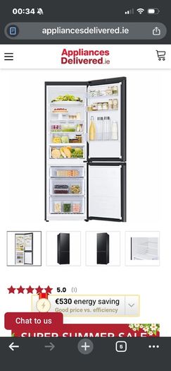 Samsung RB34C600EBN/EU Fridge Freezer - Like New - Purchased Dec 2025
