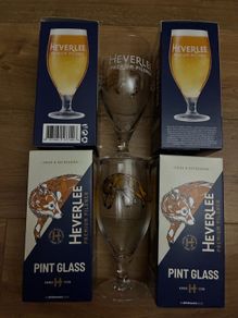 Heverlee Belgian beer pint glass duvel beer glass 330 ml