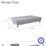 Grey sofa bed Image 4