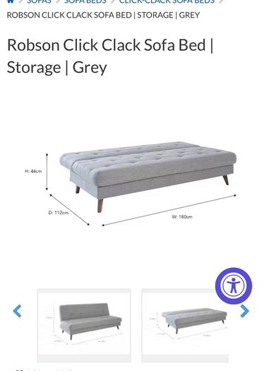 Grey sofa bed