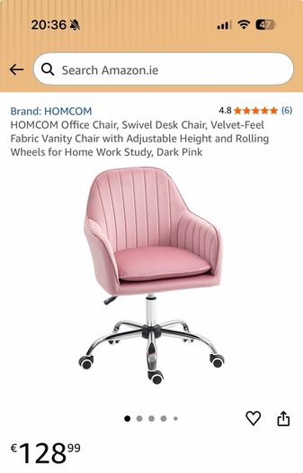 Pink Swivel chair