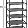 8-Tier Shoe Rack, Shoe Shelf, Shoe Storage Organiser, Space-Saving, 28 x 46 x 145 cm, Metal Frame, Non-Woven Fabric Shelves, for Hallway, Bedroom (FREE POSTAGE) Image 3