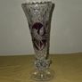 Vintage Hofbauer Red Bird Crystal Vase Image 7