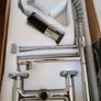 Wall-Mounted Kitchen Tap with Pull-Out Spray  360 deg Rotating Dual-Function Mixer Tap (Matte Black / Chrome Finish) Image 4