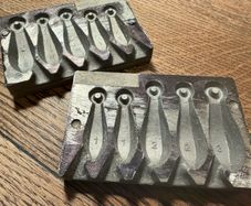 Lead sinker mould (1,1,2,2,3oz)