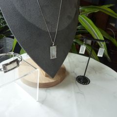 Sterling Silver 925 Mother of Pearl Set. Pendant, Bangle and Earrings. Hallmarked London 2006