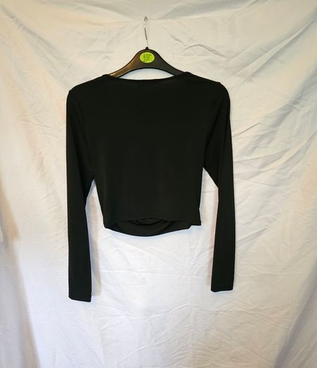 Krisa Revolve Black Cutout Crop Top