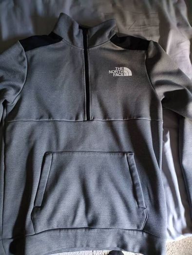 Grey North face half zip top
