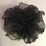 Black Fascinator Hair Clip  or  Large Corsage Style Brooch Image 4