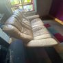 Ekornes Stressless Beige Leather 3-Seater Recliner Sofa Matching Armchair Made in Norway Image 3