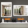 LED Bathroom Mirror 60x80 Defogger Speakers Music Image 10