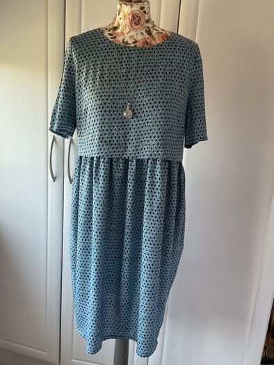 dress Bnwt short sleeved blue summer dress ichi clothing small 10