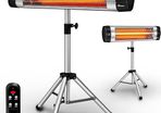 Telescopic  infrared Heater with 3 Heat Settings, Patio Heater Indoor and Outdoor Use, Tripod Stand Infrared Heater