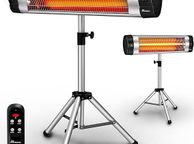 main image for ad Telescopic  infrared Heater with 3 Heat Settings, Patio Heater Indoor and Outdoor Use, Tripod Stand Infrared Heater