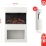 Freestanding Electric Fireplace White or Black Image 5