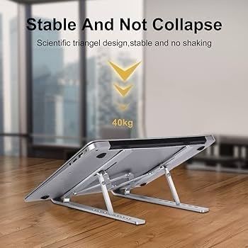 New Sale | Aluminum Adjustable Laptop Stand For Desk, Foldable Laptop Holder For Desk