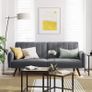 _Sofa bed, sofa bed, sofa bed, cover made of velvet, legs made of solid wood, 195 x 88 x 78 cm, foldable, fold-out sofa, for dormitories, small rooms, gray Image 3