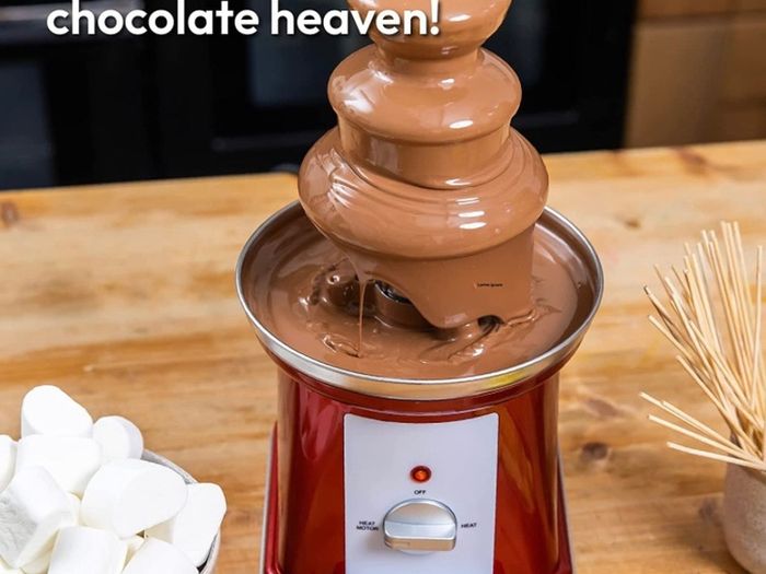 Stage Chocolate Fountain 90 Watt | 31.5 cm high with Stainless Steel Tower | 750 Gram Capacity | Retro Look | Great for Children's Birthdays and Weddings (FREE POSTAGE)
