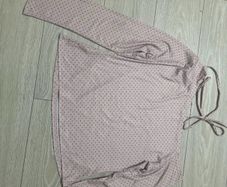 Pink polka dot off shoulder top
