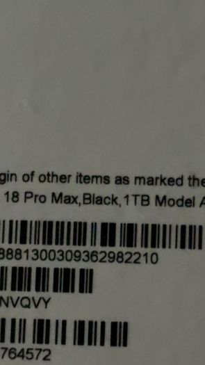 Sealed 1TB Iphone 18 Pro max
