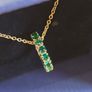 Swarovski Exalta Emerald Green Gold Plated Necklace. Image 4