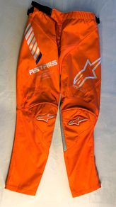 Motorycle - Youth Alpinestars Supertech MX Pants Fluo Orange-White-Blue