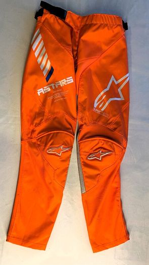 Motorycle - Youth Alpinestars Supertech MX Pants Fluo Orange-White-Blue