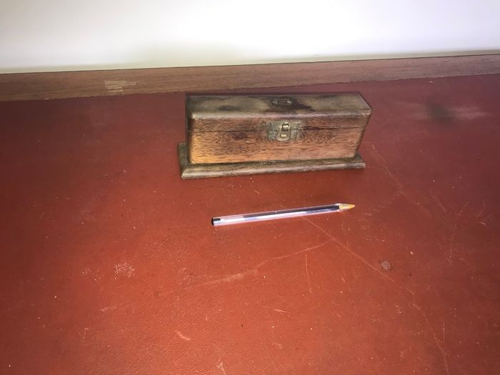 Antique Wooden Box - Perfume Bottles ??